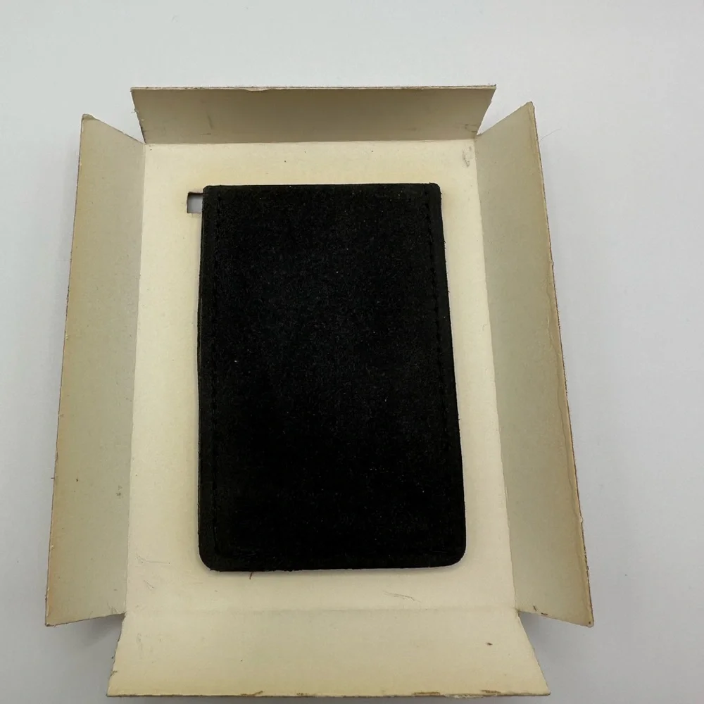 Black Leather Money Clip Bald Eagle Magnetic New in Box Cowhide Western USA